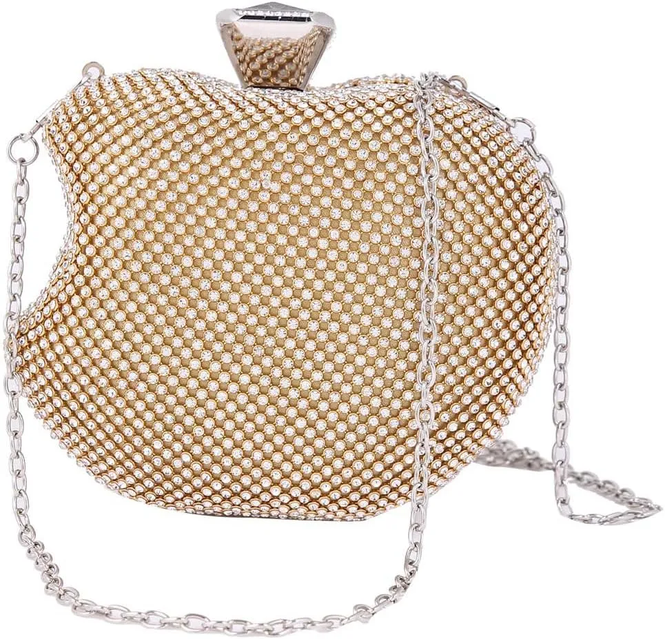 Ladies Special Bite Off Apple Shape Hardcase Clutch Bag