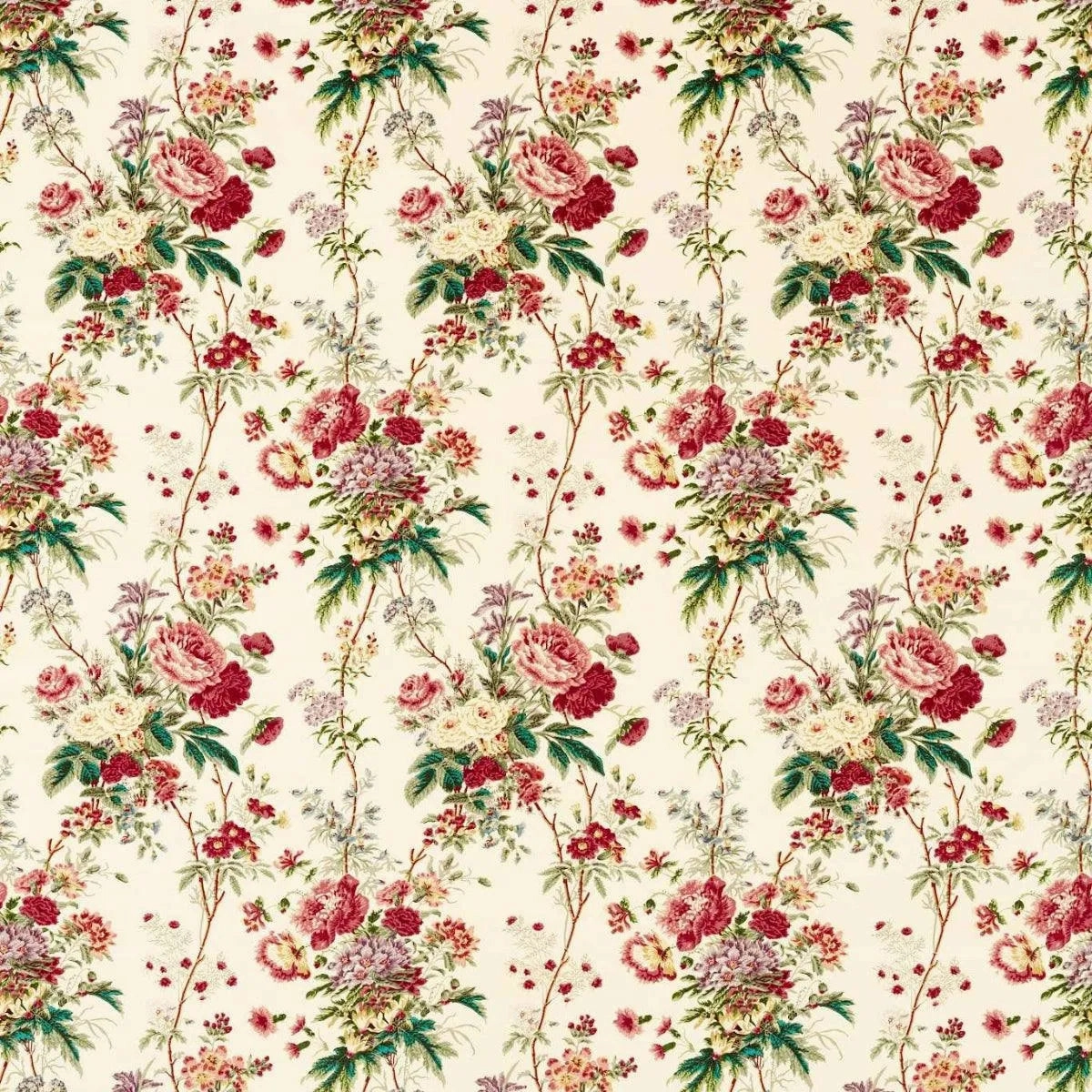 Lakeland Paradis Velvet Carmine/Geolu Fabric - Sanderson x Giles Deacon