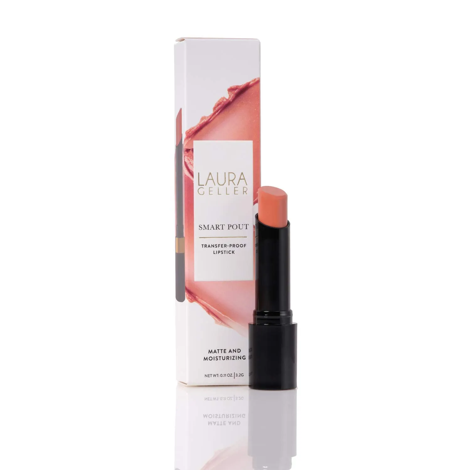 LAURA GELLER NEW YORK Smart Pout Transfer Proof Moisturizing Matte Lipstick, Brilliant