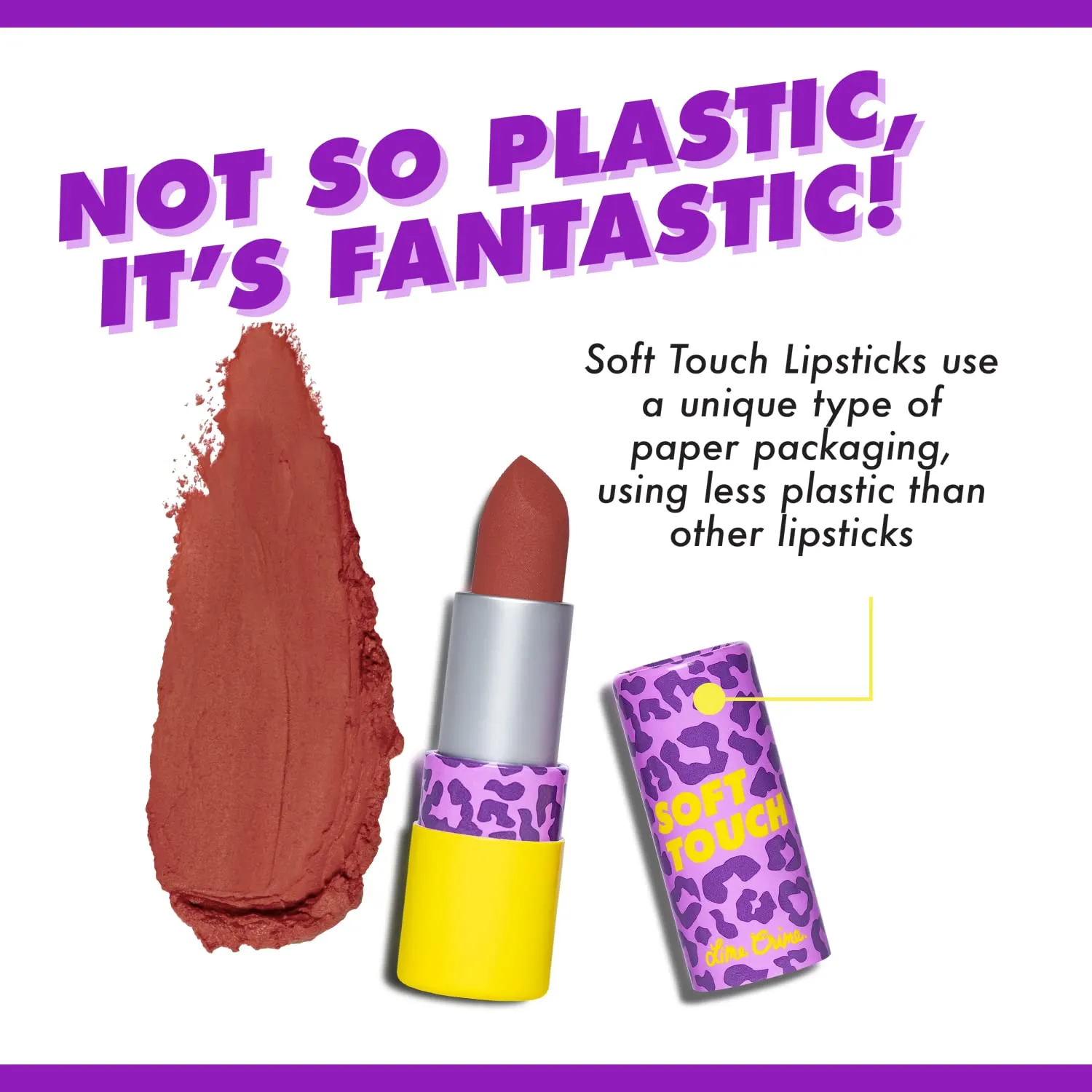 Lime Crime Soft Touch Comfort Matte Lipstick, Vintage Spice (Terracotta Reddish Brown) - Flirty Retro Shades - Full-Coverage Long Lasting, Lip Lining & Soft for All-Day Wear - Talc-Free & Paraben-Free
