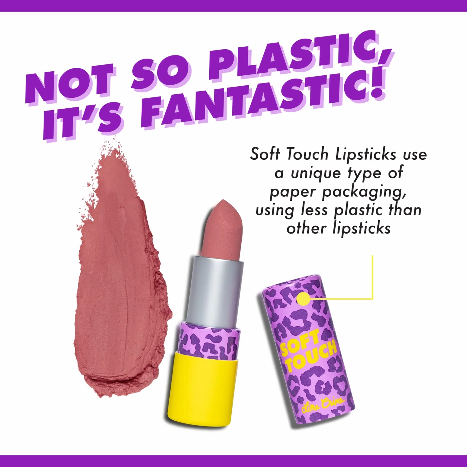 Lime Crime Soft Touch Comfort Matte Lipstick, Mauve Motel (Perfect Mauve) - Flirty Retro Shades - Full-Coverage Long Lasting, Lip Lining & Soft Formula for All-Day Wear - Talc-Free & Paraben-Free