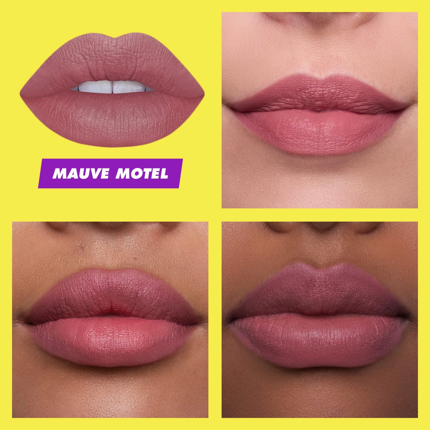 Lime Crime Soft Touch Comfort Matte Lipstick, Mauve Motel (Perfect Mauve) - Flirty Retro Shades - Full-Coverage Long Lasting, Lip Lining & Soft Formula for All-Day Wear - Talc-Free & Paraben-Free