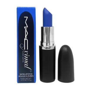 MAC Cosmetics M.A.Cximal Sleek Satin Lipstick - 823 Tilted Denim (Pale dusty blue) - 0.12 oz / 3.5 g