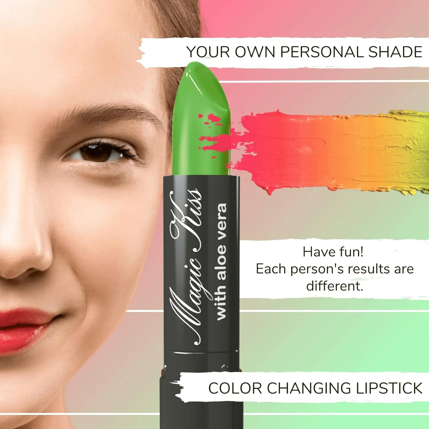 Magic Kiss Color Changing Matte 6 Piece Lipstick Set infused with Aloe Vera Made in USA (Colors of Aloha 1)