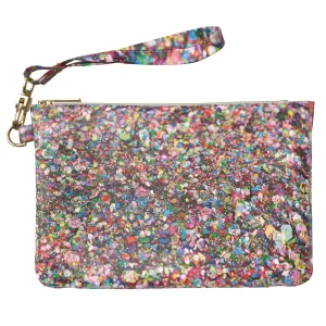 Makeup Bag 9.5 x 6 inch Cosmetic Luxury Nice Print PU Leather Toiletry Zipper Travel Case Sequins Cute Colorful Portable Organizer Design Storage Purse Pouch Pattern Strap Accessories Diamonds