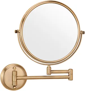 Makeup Mirror Magnification Wall Mounted, Makeup Mirror Wall Mounted Extra Long Arm, 360° Swivel Extend and Fold Magnifying Mirror Adjustable, Double Sided Bathroom Shaving Mirror