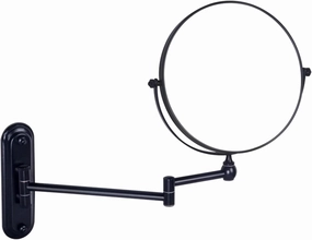 Makeup Mirror, Wall-Mounted Bathroom Shaving Mirror 360° Swivel Magnifying Mirror Black Bronze HD Extendable Mirror Double-Sided Easy Clean Vanity Mirror 6" Shower Mirror (Color : 6in 3X)