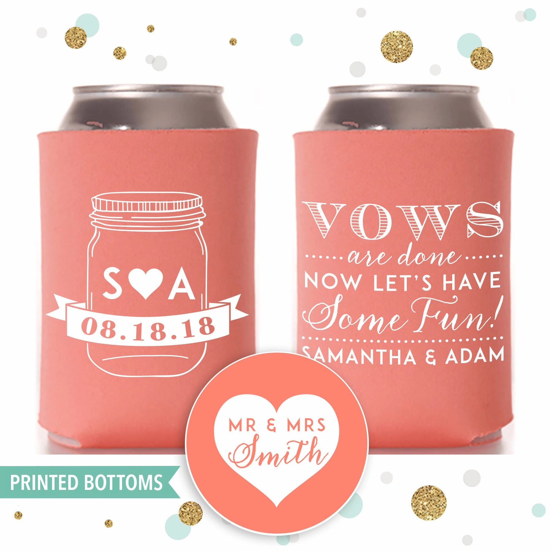 Mason Jar - Bottom-Printed