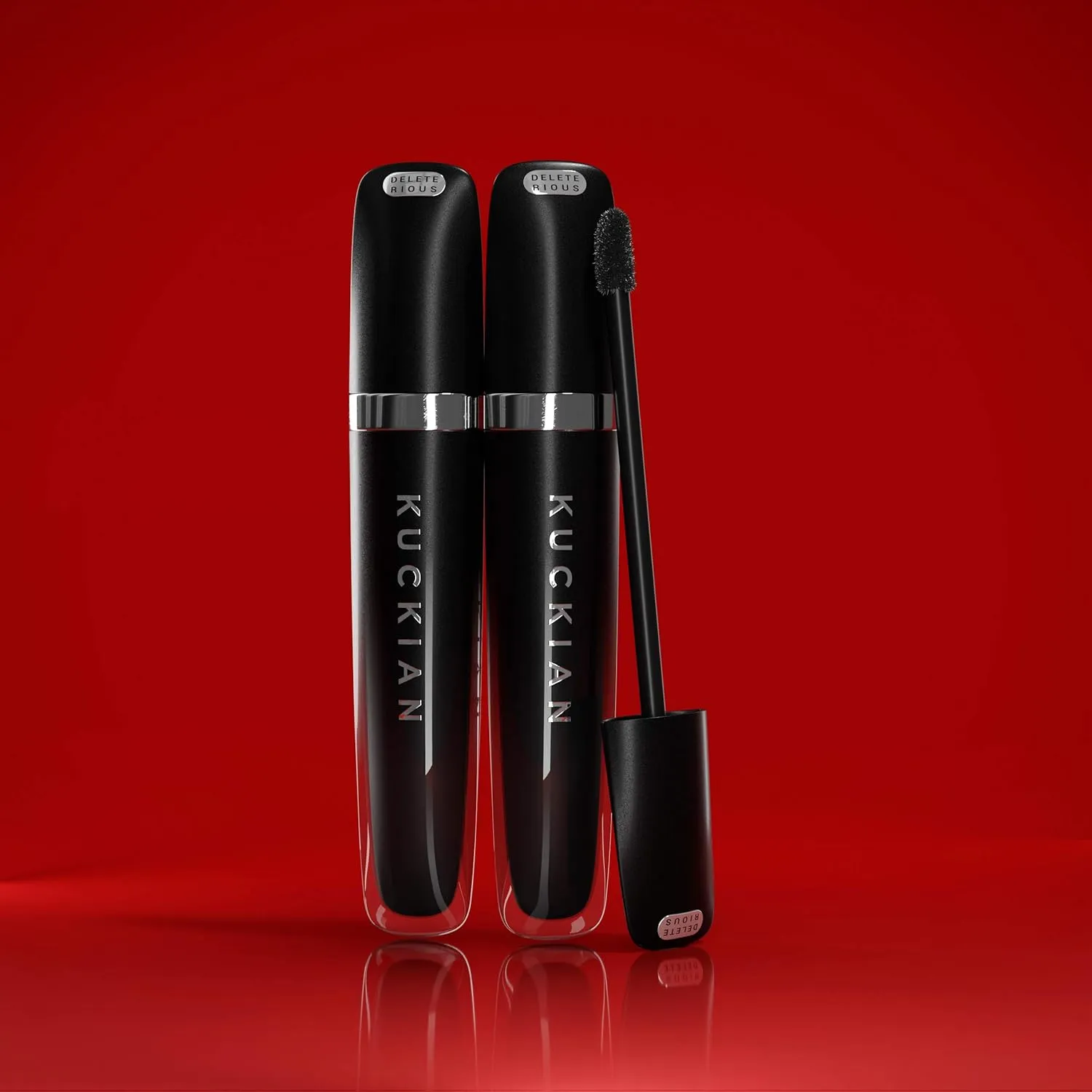 Matte Black Lipstick - DELETERIOUS, by Kuckian - Goth - Brush & Diamonds - Halloween - ULTRA LONG LASTING - Clean, Vegan & Cruelty Free