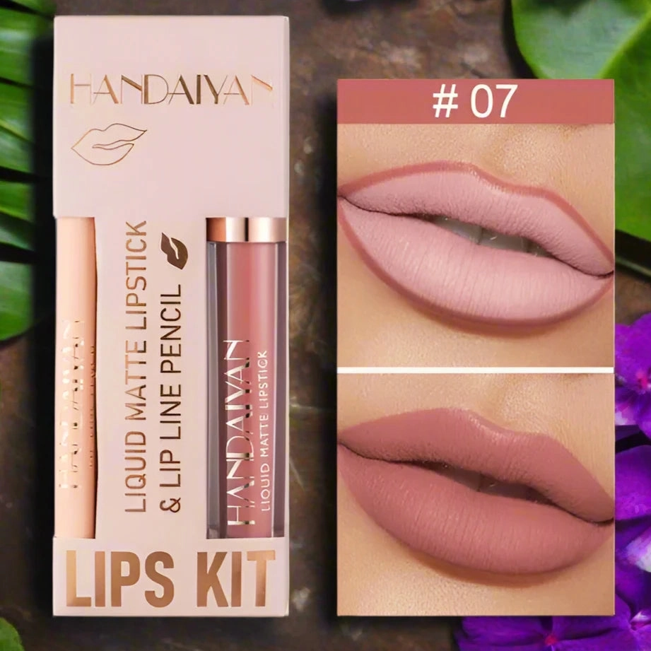 Matte Lipstick and Lip Liner