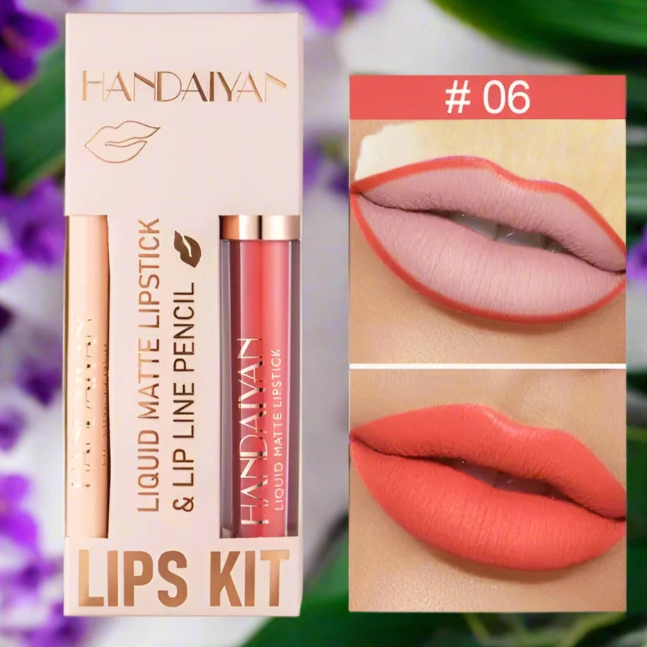 Matte Lipstick and Lip Liner