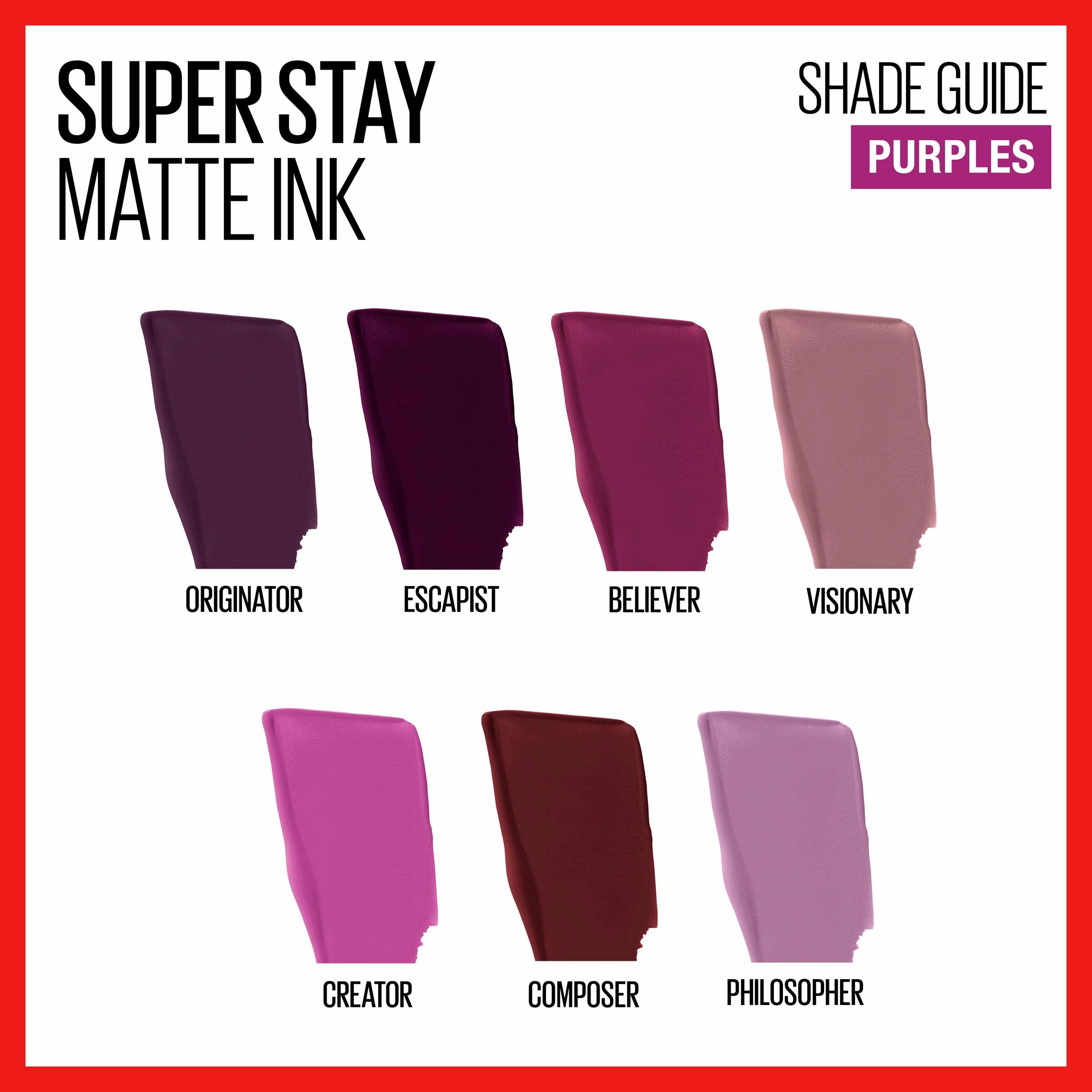 Maybelline New York SuperStay Matte Ink Liquid Lipstick, Believer, 0.17 Ounce