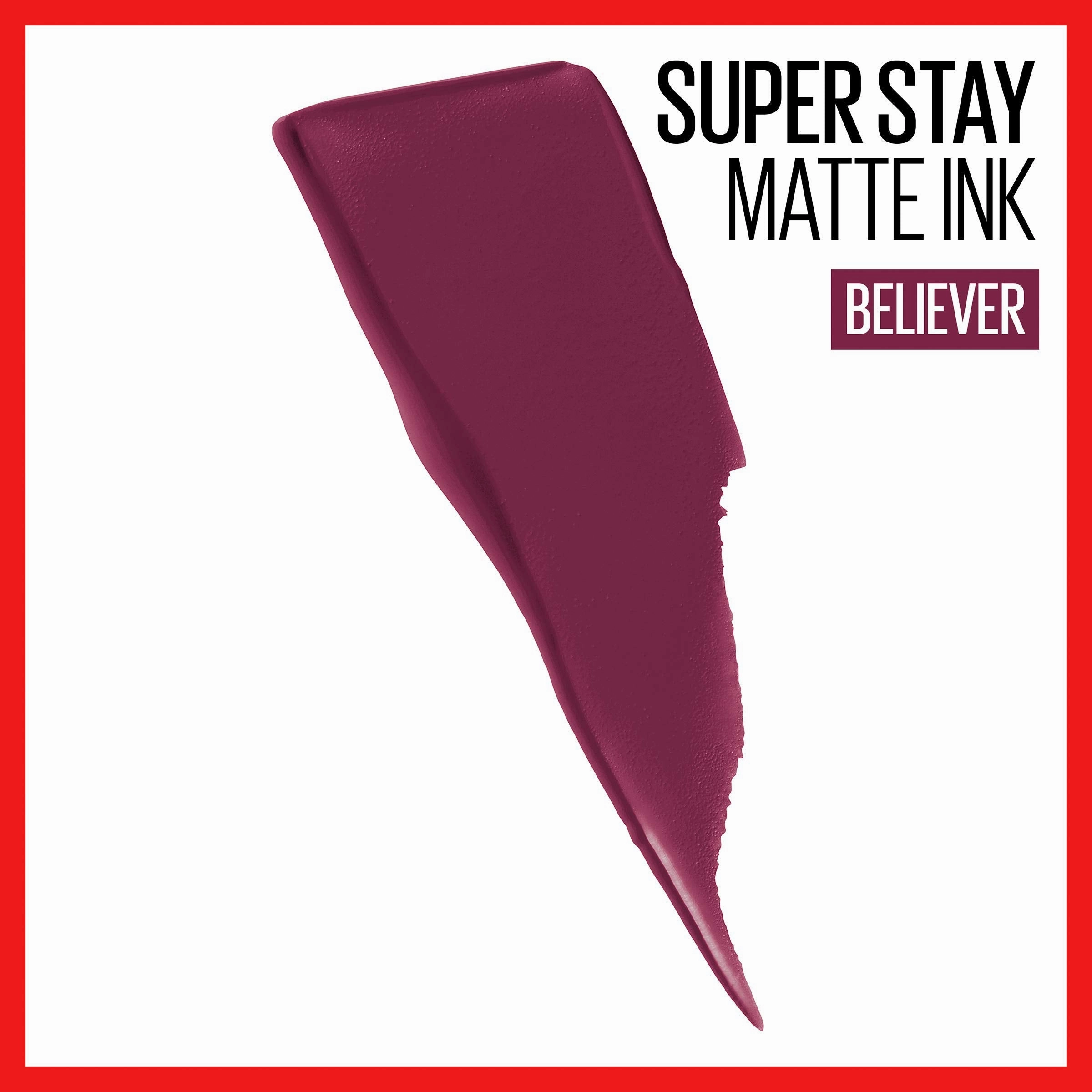 Maybelline New York SuperStay Matte Ink Liquid Lipstick, Believer, 0.17 Ounce