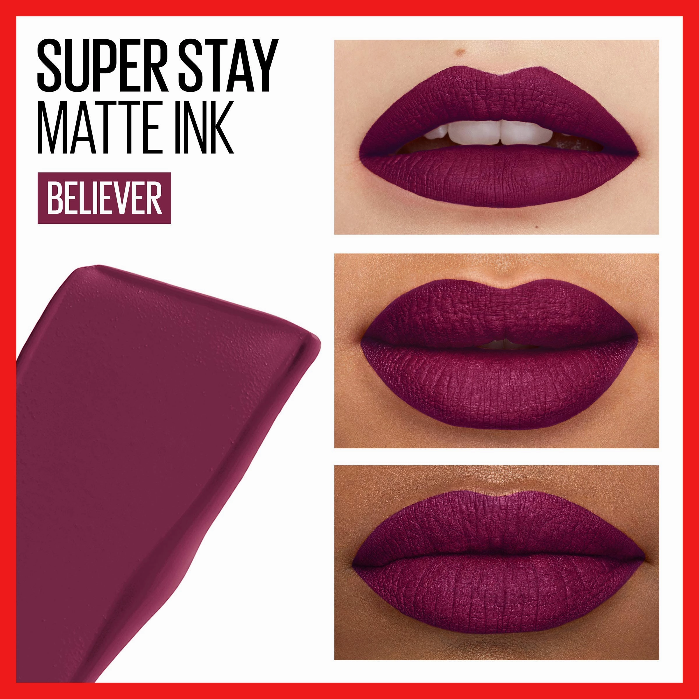 Maybelline New York SuperStay Matte Ink Liquid Lipstick, Believer, 0.17 Ounce