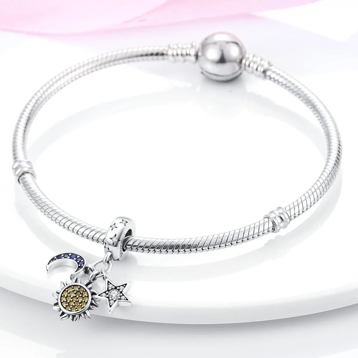 MULA 925 Sterling Silver Charms for Bracelets and Necklaces Lipstick and Bag Dangle Pendants Tower Camera Beads Jewelry Charms for Women