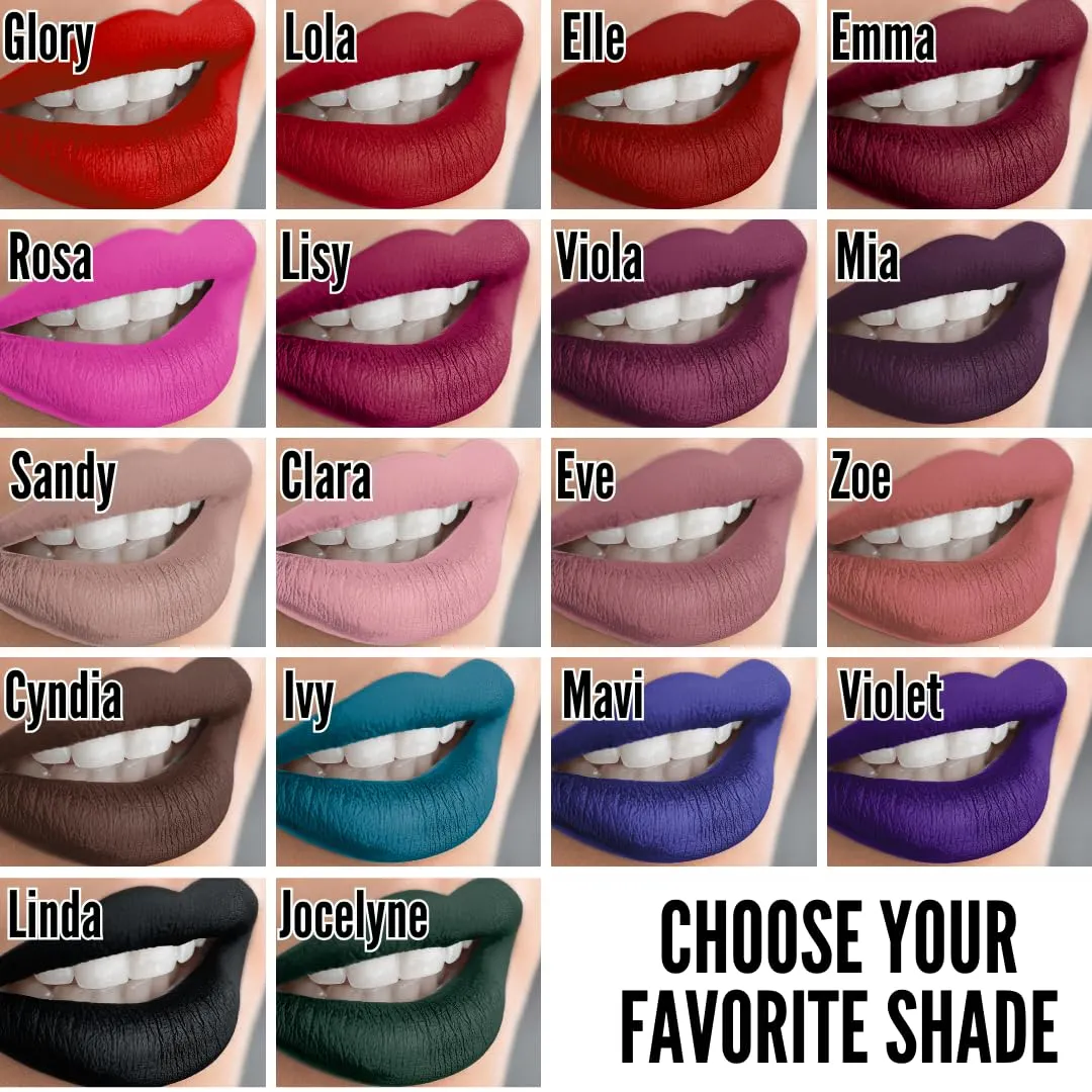 Mynena Terracota Lip Stain Long-Lasting Waterproof | Lightweight Comfortable Non-Drying | High Pigment Intense Color Liquid Matte Lipstick | Paraben-Free Talc-Free Vegan & Cruelty-Free | Zoe