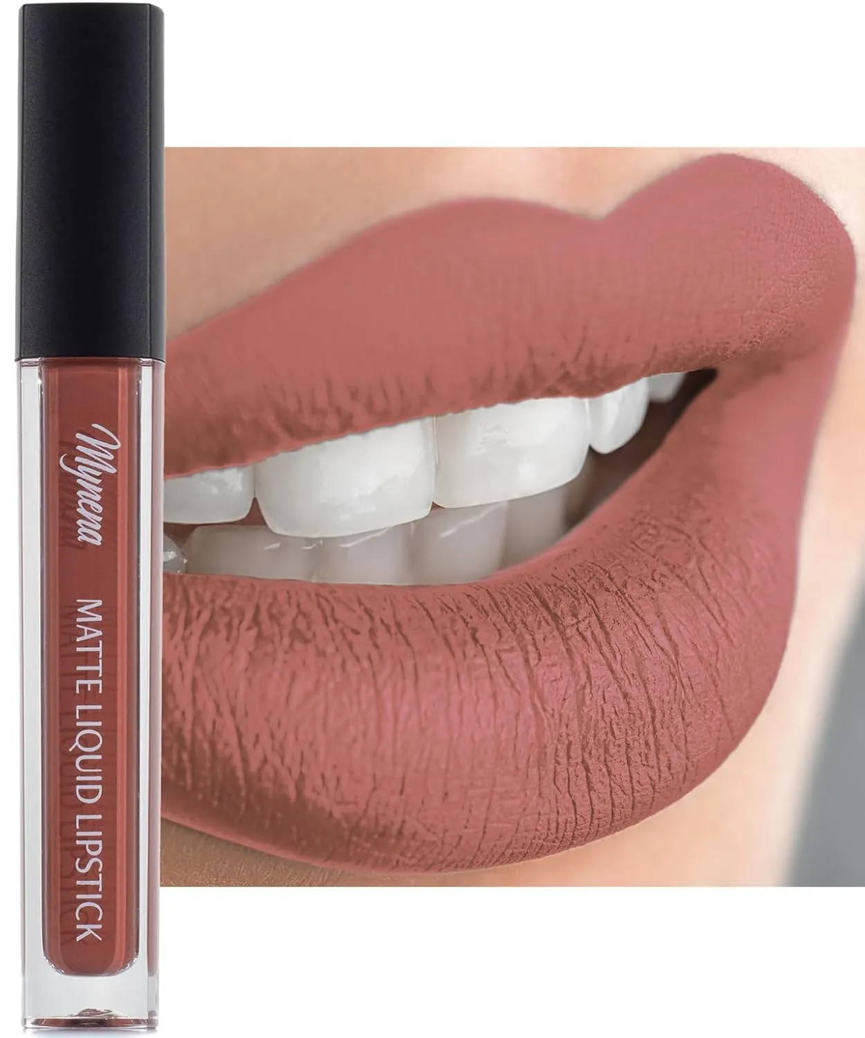 Mynena Terracota Lip Stain Long-Lasting Waterproof | Lightweight Comfortable Non-Drying | High Pigment Intense Color Liquid Matte Lipstick | Paraben-Free Talc-Free Vegan & Cruelty-Free | Zoe