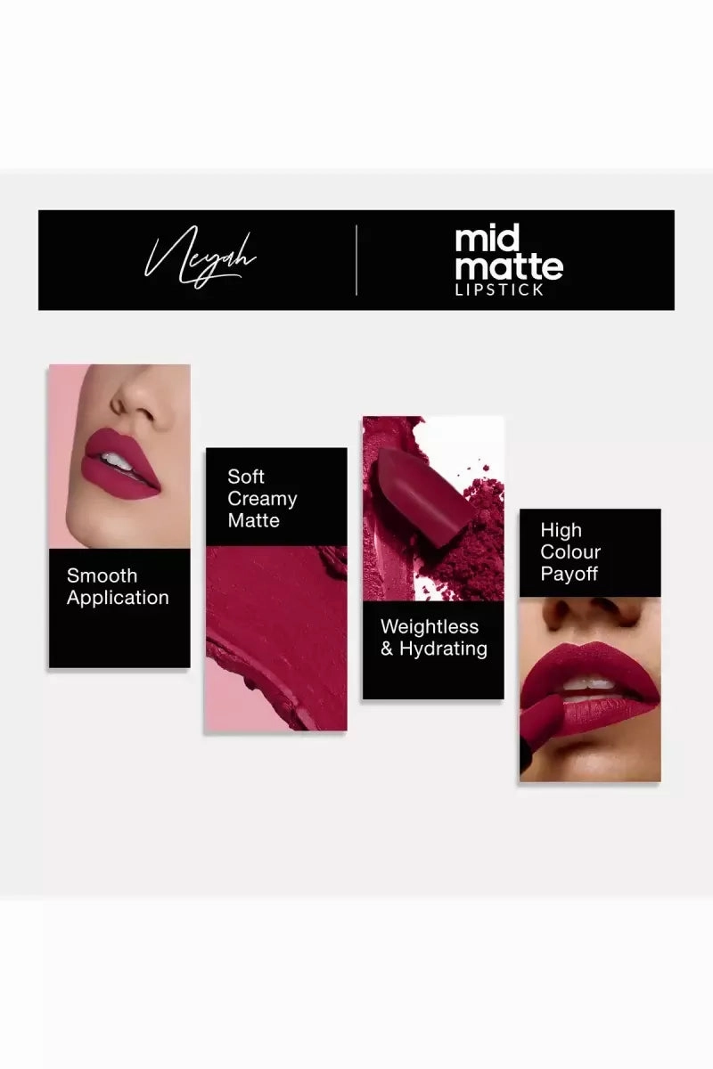 Neyah Mid Matte Lipstick - 4gm (Chilli Pepper)