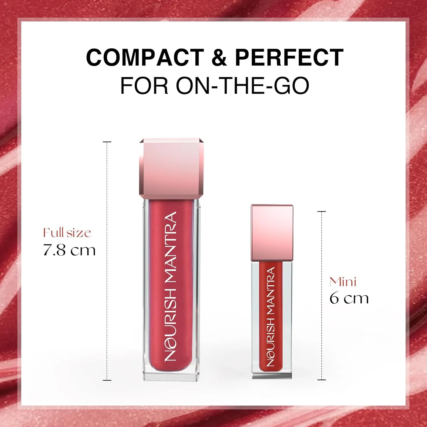 NOURISH MANTRA Spice & Shanti Lipstick (3.5ml)/ Creamy Matte Liquid Lipstick with SPF/Water Proof/Smudge Proof/Transfer Proof/Long Lasting/Suits All Skin Tones