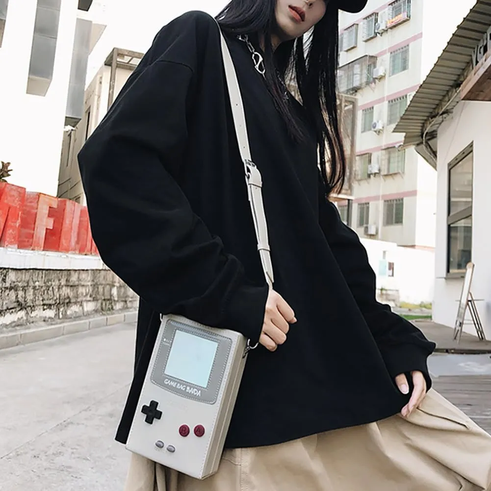 Novelty Controller Game Shaped Box Purse, Kawaii Mini Funny Fashion Shoulder Bag, Lightweight Leather Unique Crossbody Bag