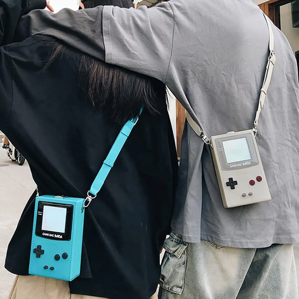 Novelty Controller Game Shaped Box Purse, Kawaii Mini Funny Fashion Shoulder Bag, Lightweight Leather Unique Crossbody Bag
