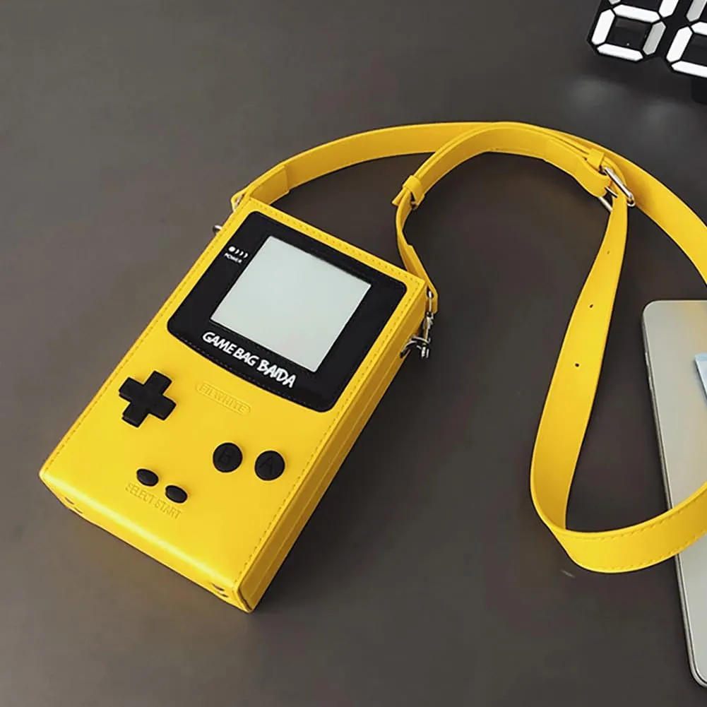 Novelty Controller Game Shaped Box Purse, Kawaii Mini Funny Fashion Shoulder Bag, Lightweight Leather Unique Crossbody Bag