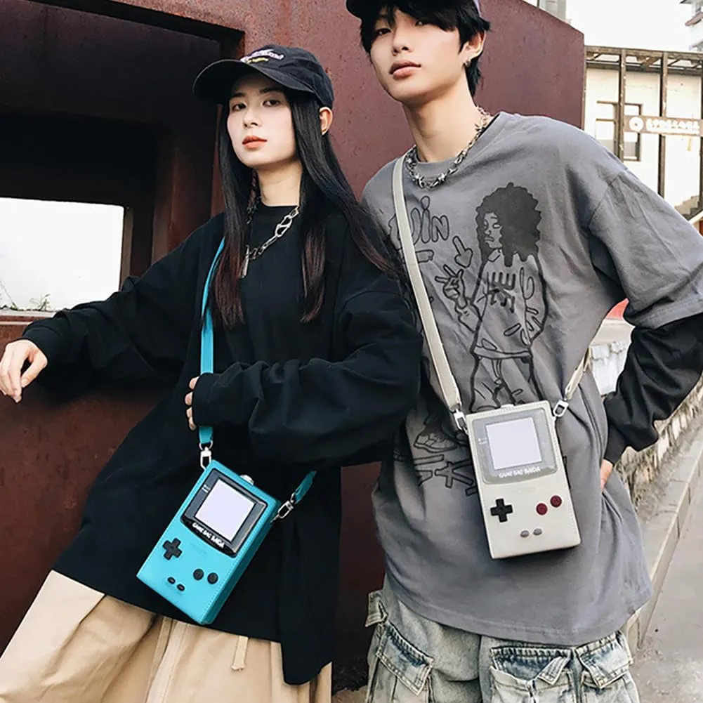 Novelty Controller Game Shaped Box Purse, Kawaii Mini Funny Fashion Shoulder Bag, Lightweight Leather Unique Crossbody Bag