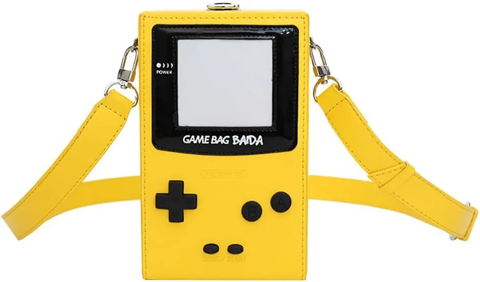 Novelty Controller Game Shaped Box Purse, Kawaii Mini Funny Fashion Shoulder Bag, Lightweight Leather Unique Crossbody Bag