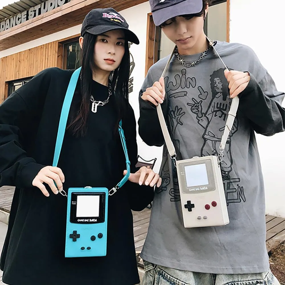 Novelty Controller Game Shaped Box Purse, Kawaii Mini Funny Fashion Shoulder Bag, Lightweight Leather Unique Crossbody Bag