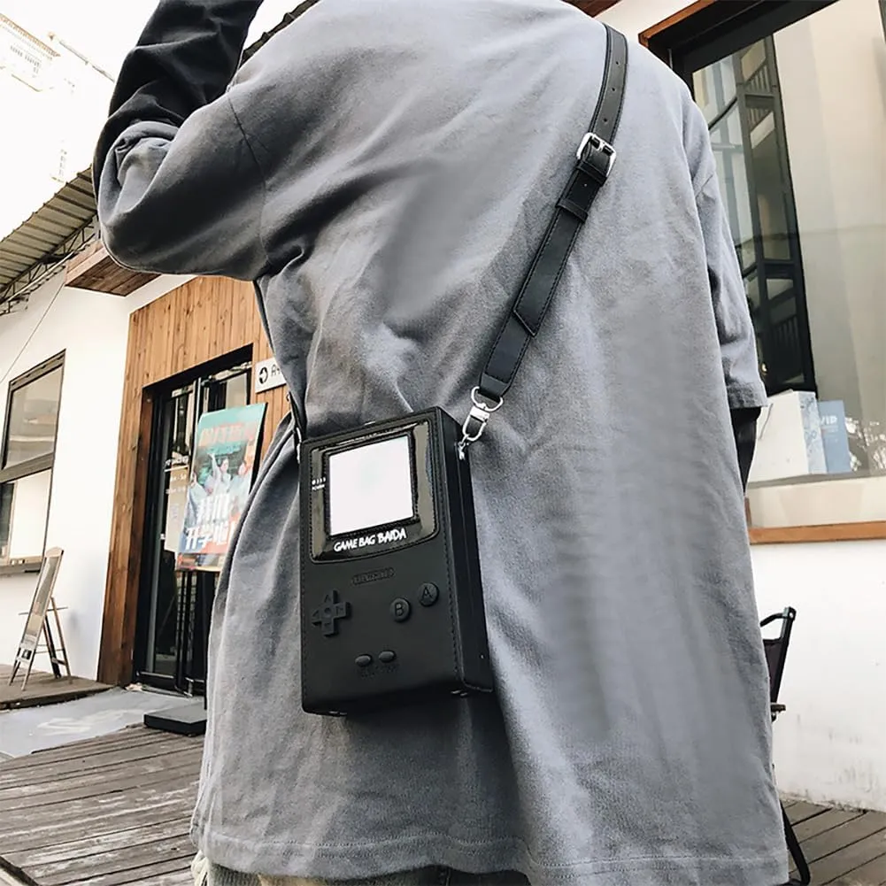 Novelty Controller Game Shaped Box Purse, Kawaii Mini Funny Fashion Shoulder Bag, Lightweight Leather Unique Crossbody Bag