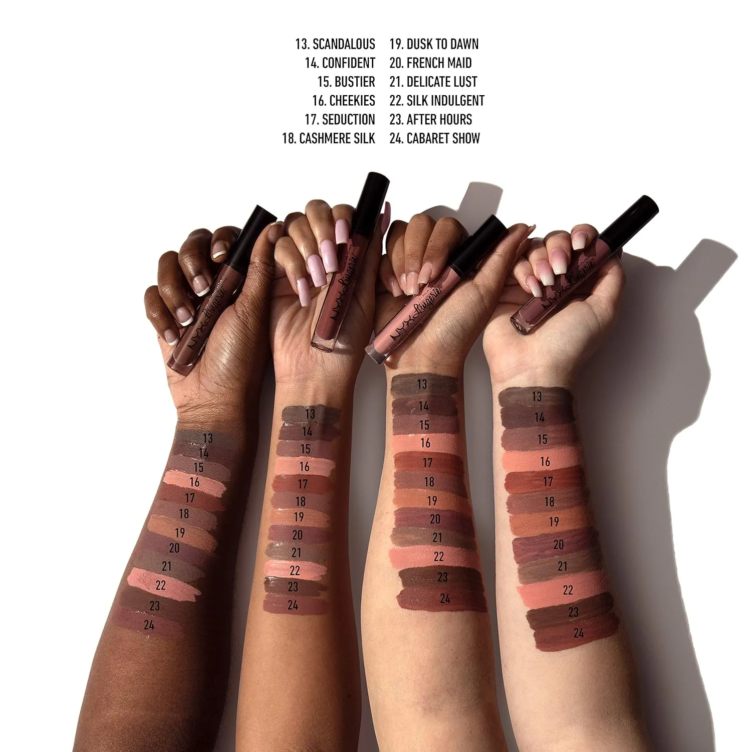 NYX PROFESSIONAL MAKEUP Lip Lingerie Matte Liquid Lipstick - Bustier (Dusty Mauve)