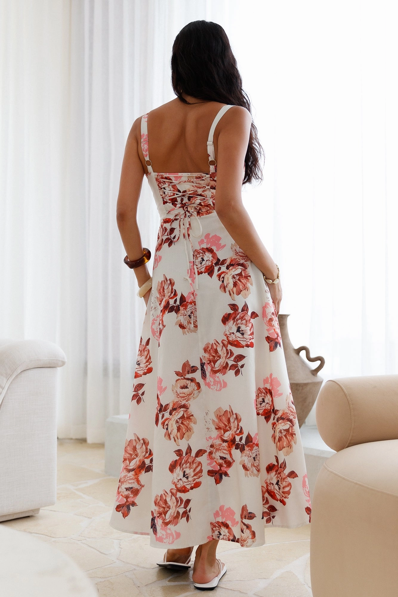 Palermo Mornings Midi Dress Cream