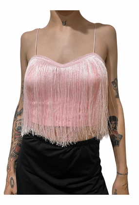 Pink Fringe Bralette