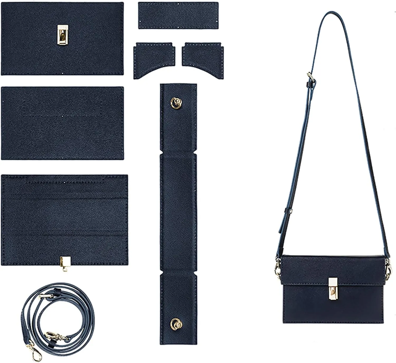 POPSEWING Leather Box Phone Bag DIY Kit, Small Crossbody Cell Phone Purse for Women