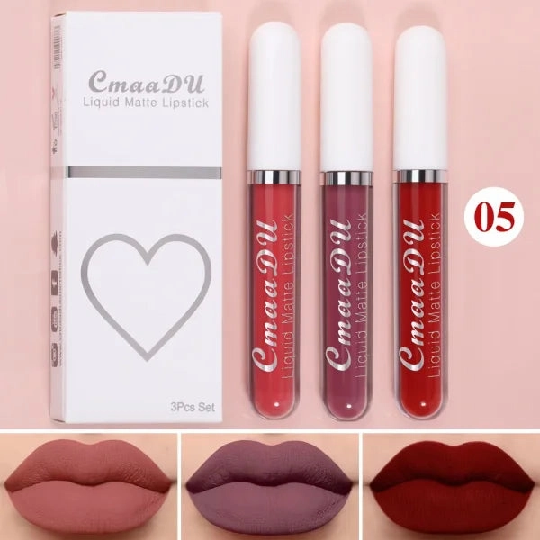 Sexy Long-Lasting Velvet Matte Lip Gloss – Liquid Lipstick for Women, Nonstick Cup, Waterproof Red Lip Makeup