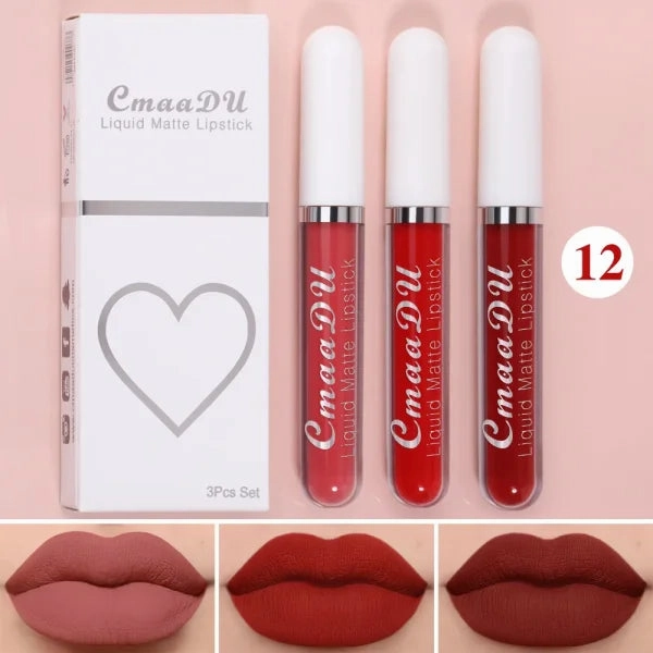 Sexy Long-Lasting Velvet Matte Lip Gloss – Liquid Lipstick for Women, Nonstick Cup, Waterproof Red Lip Makeup