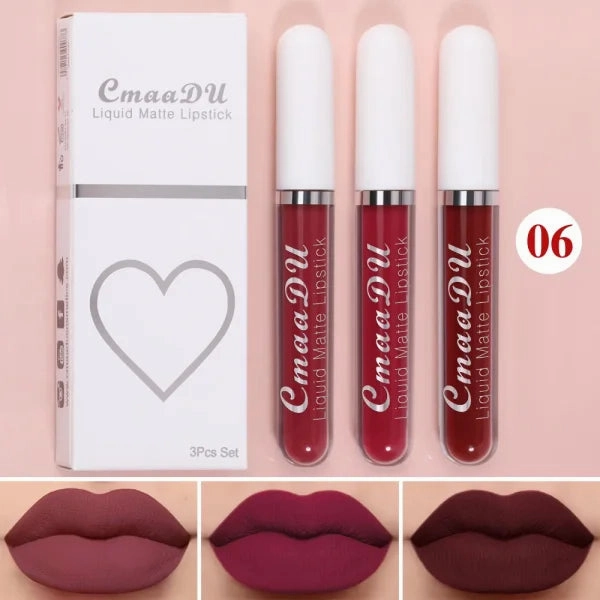 Sexy Long-Lasting Velvet Matte Lip Gloss – Liquid Lipstick for Women, Nonstick Cup, Waterproof Red Lip Makeup
