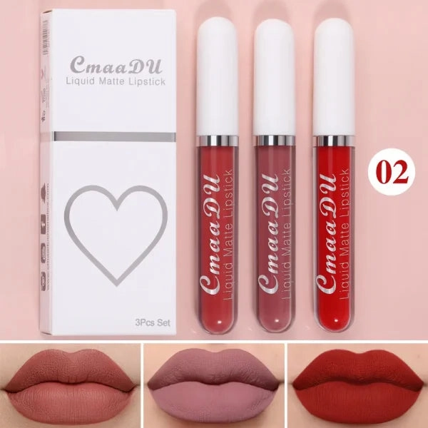 Sexy Long-Lasting Velvet Matte Lip Gloss – Liquid Lipstick for Women, Nonstick Cup, Waterproof Red Lip Makeup