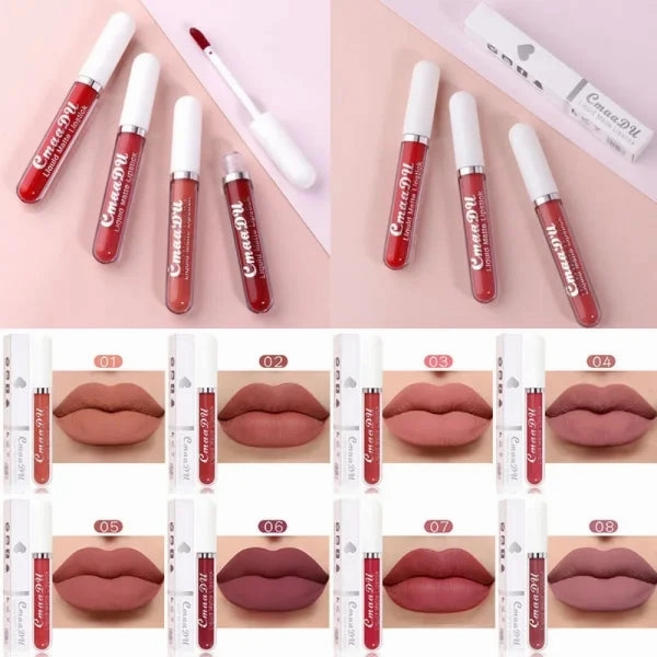 Sexy Long-Lasting Velvet Matte Lip Gloss – Liquid Lipstick for Women, Nonstick Cup, Waterproof Red Lip Makeup