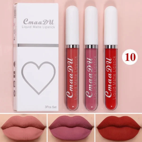 Sexy Long-Lasting Velvet Matte Lip Gloss – Liquid Lipstick for Women, Nonstick Cup, Waterproof Red Lip Makeup
