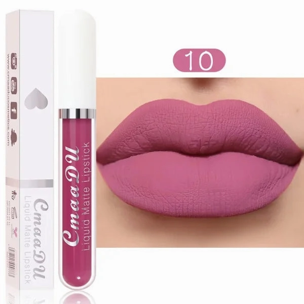 Sexy Long-Lasting Velvet Matte Lip Gloss – Liquid Lipstick for Women, Nonstick Cup, Waterproof Red Lip Makeup