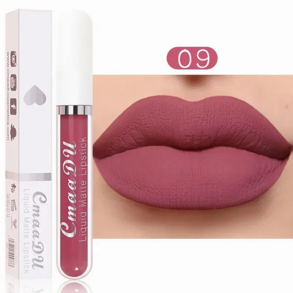 Sexy Long-Lasting Velvet Matte Lip Gloss – Liquid Lipstick for Women, Nonstick Cup, Waterproof Red Lip Makeup