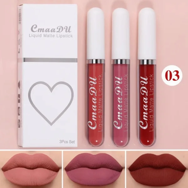 Sexy Long-Lasting Velvet Matte Lip Gloss – Liquid Lipstick for Women, Nonstick Cup, Waterproof Red Lip Makeup