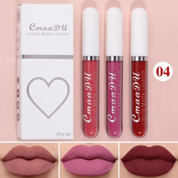 Sexy Long-Lasting Velvet Matte Lip Gloss – Liquid Lipstick for Women, Nonstick Cup, Waterproof Red Lip Makeup