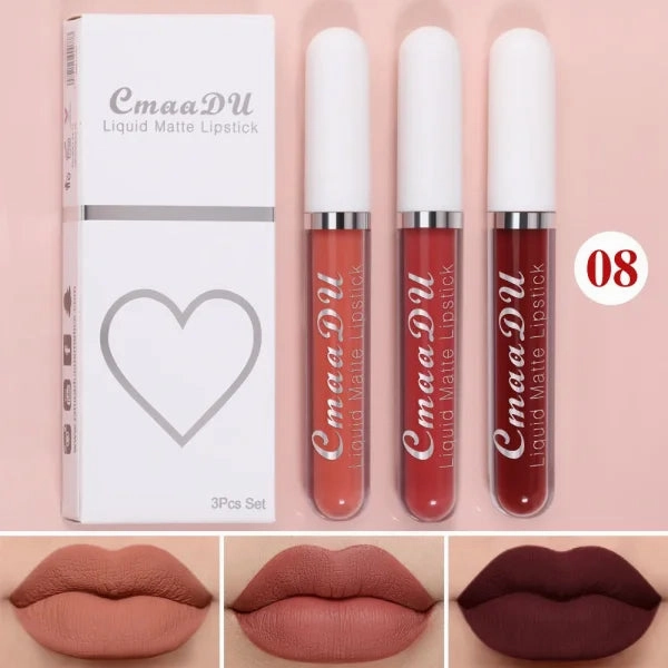 Sexy Long-Lasting Velvet Matte Lip Gloss – Liquid Lipstick for Women, Nonstick Cup, Waterproof Red Lip Makeup
