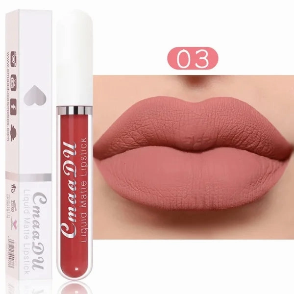 Sexy Long-Lasting Velvet Matte Lip Gloss – Liquid Lipstick for Women, Nonstick Cup, Waterproof Red Lip Makeup