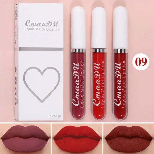 Sexy Long-Lasting Velvet Matte Lip Gloss – Liquid Lipstick for Women, Nonstick Cup, Waterproof Red Lip Makeup