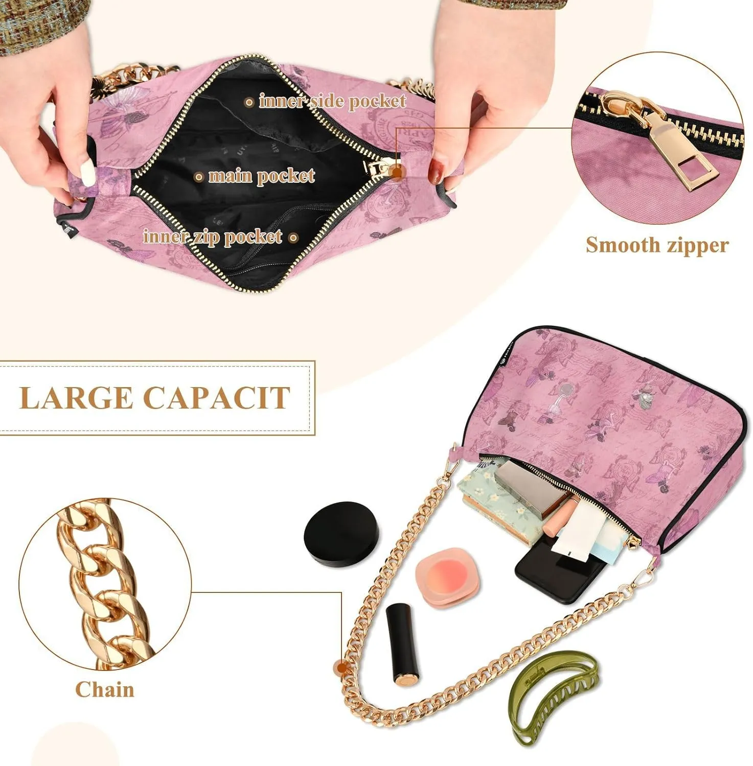 Shoulder Purse Tote Bag for women Accessories for Women Cute Designer Handbags Multicolor 1