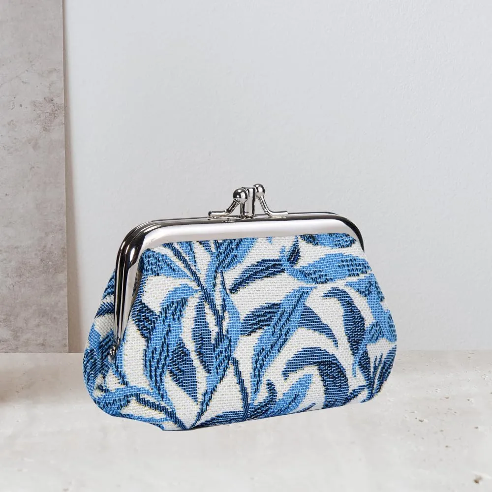 Signare Tapestry Double Pocket Change Pouch Kiss lock Coin Purse for Women