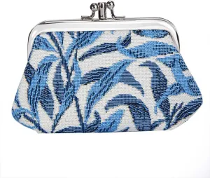 Signare Tapestry Double Pocket Change Pouch Kiss lock Coin Purse for Women